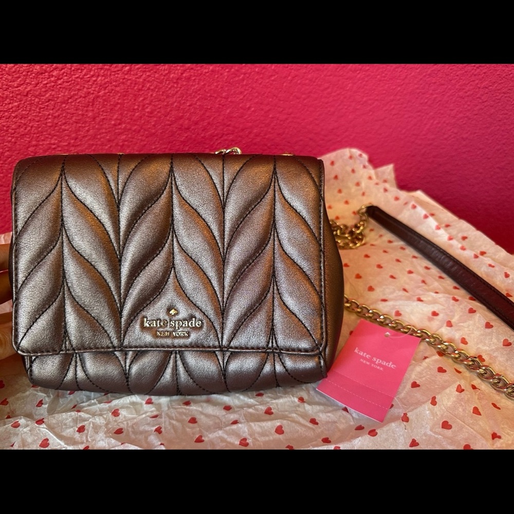New! Kate Spade Quilted Crossbody Bag - Picture 1 of 8